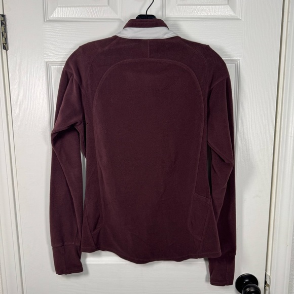 Nike Chocolate Brown‎ and White Fleece Athletic Jacket - Picture 4 of 7